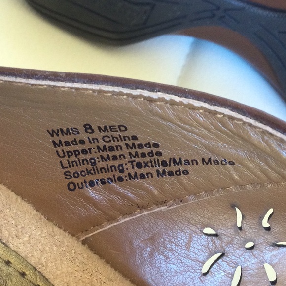 EUC Solesenseabilty 8M Brown Cognac Peep Toe Clog Shoe - Picture 13 of 16